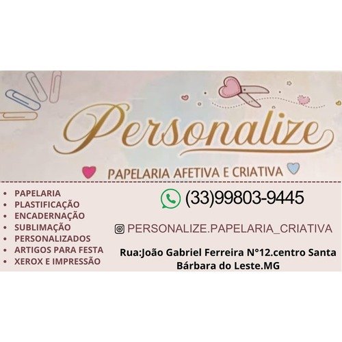 Personalize Papelaria